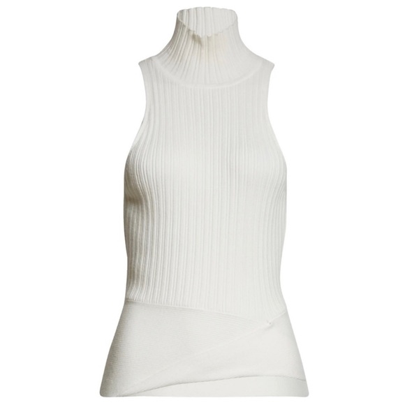 RAMY BROOK WHITE SLEEVELESS RIBBED TOP - Picture 9 of 9